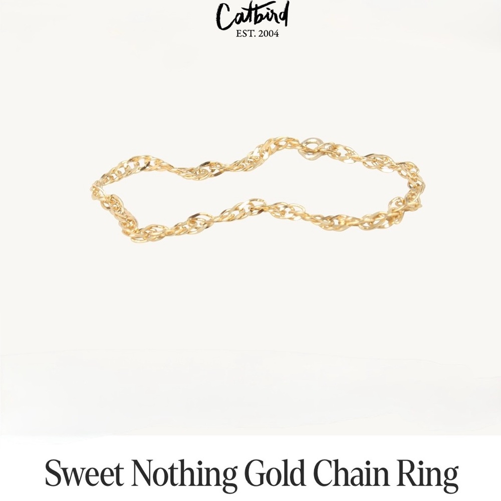 Catbird Twisted Gold Chain Ring
